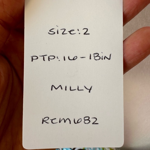 Vintage Milly Green Blue Brown White Embroidered Dress - Picture 14 of 14